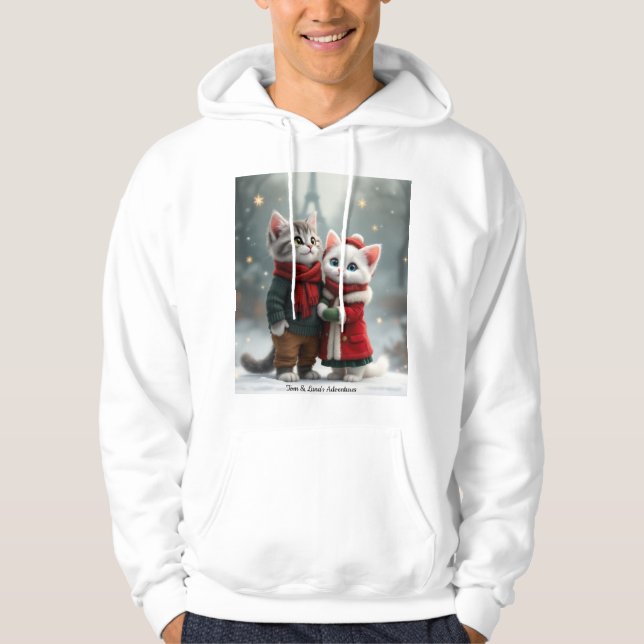 Tom & Luna’s Adventures – Snowy Walk Winter Hoodie (Front)