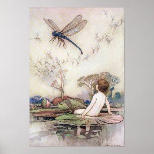 Tom Meets the Dragonfly by Warwick Goble Poster