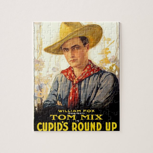 Tom Mix 1918 Movie Poster Puzzle (Vertical)
