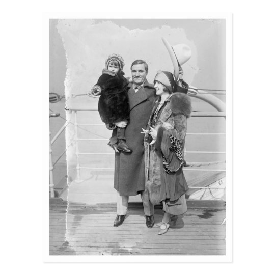 Tom Mix and Family Traveling Postcard