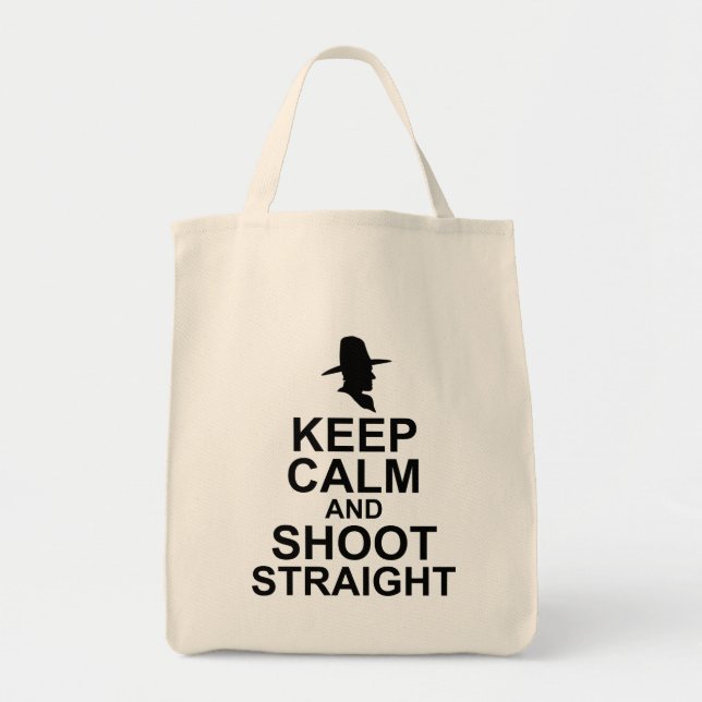 Tom Mix Keep Calm and Shoot Straight Tote Bag (Front)