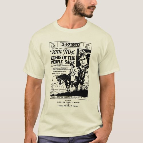 Tom Mix Riders of Purple Sage ad 1925 T_Shirt