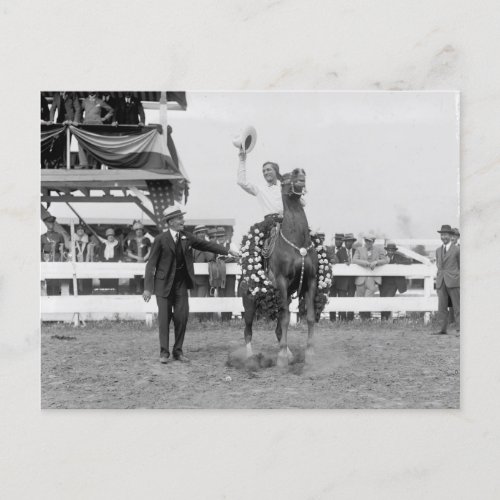 Tom Mix waves to the crowds Postcard