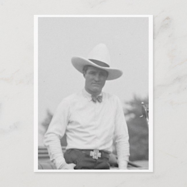 Tom Mix With Car, 5/21/1925 Postcard (Front)