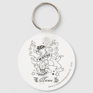 Tom Mouse Killer Tattoo 1 Keychain
