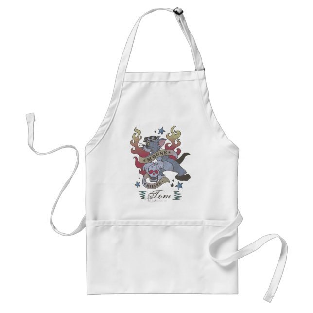 Tom Mouse Killer Tattoo 2 Adult Apron (Front)