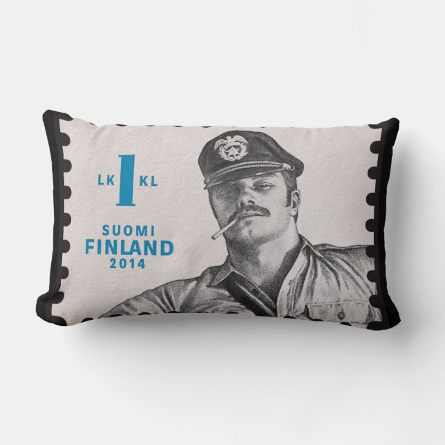 Tom of Finland lounge Lumbar Pillow (Front)