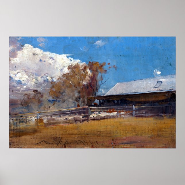 Tom Roberts Shearing the Rams Poster (Front)