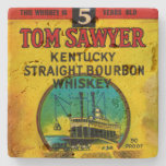 Tom Sawyer Kentucky Whiskey packing label Stone Coaster