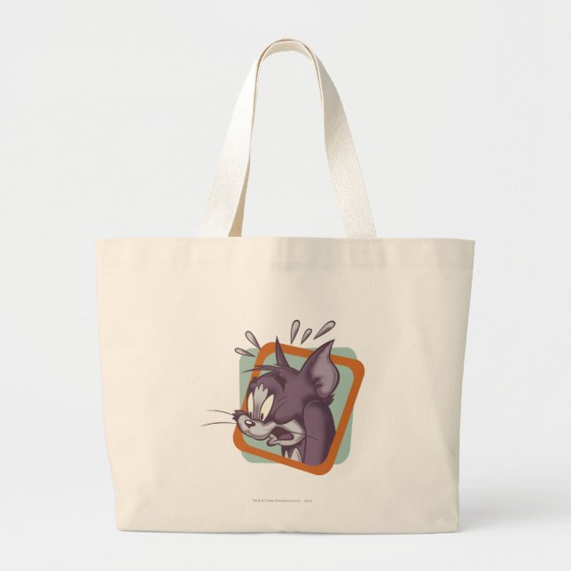 Tom Scaredy Cat Large Tote Bag (Front)
