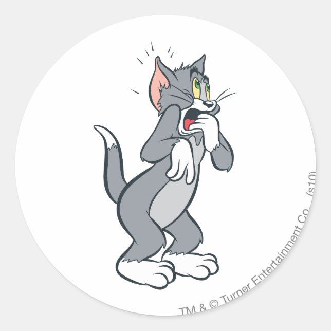 Tom Shocked Classic Round Sticker (Front)