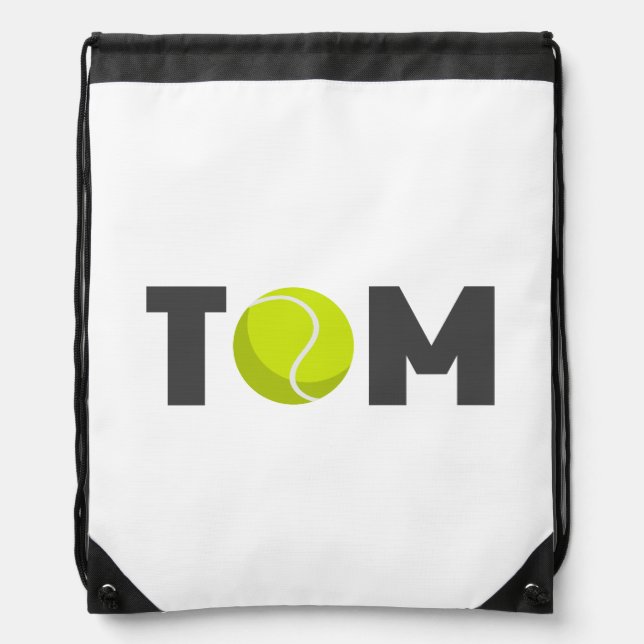 Tom Tennis Drawstring Bag (Front)