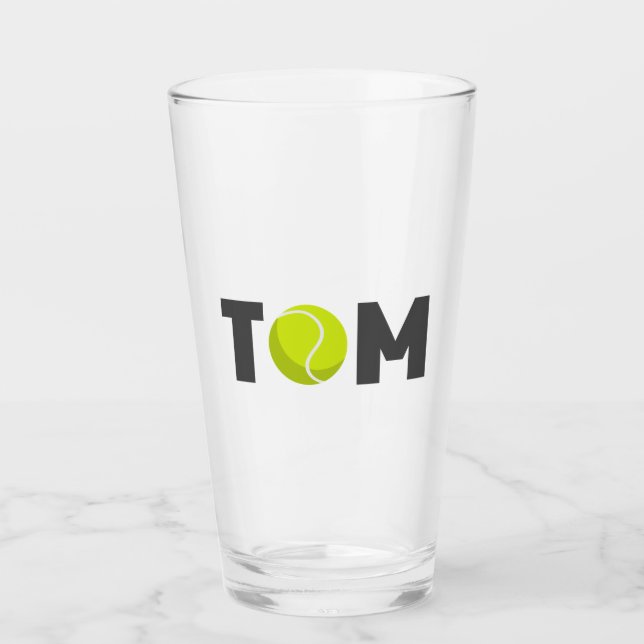 Tom Tennis Glass (Front)
