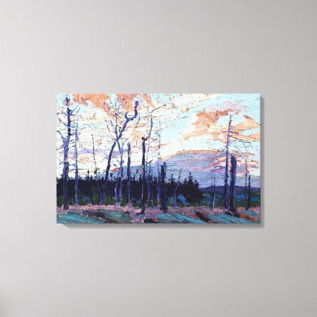 Tom Thomson - BURNT LAND AT SUNSET 1915 Canvas Print (Front)