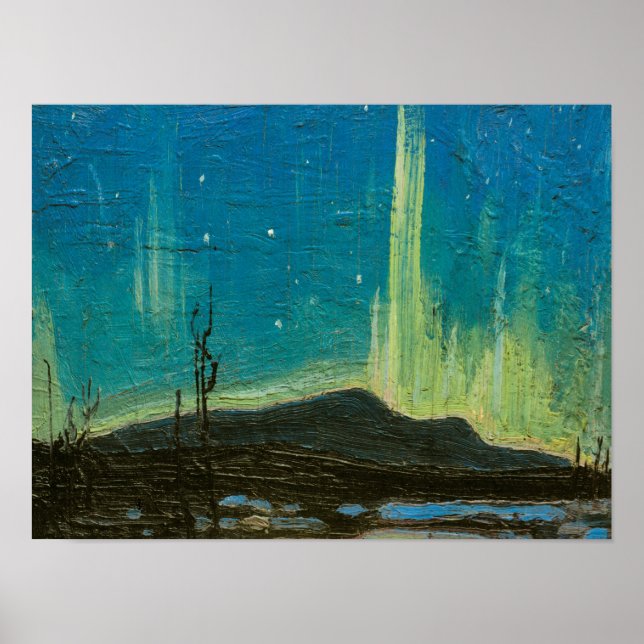Tom Thomson Canadian Painting Northern Lights  Poster (Front)