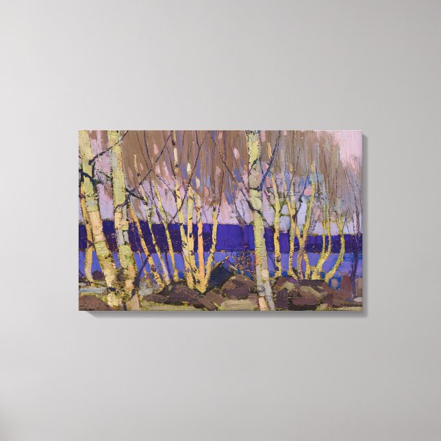 Tom Thomson - EVENING CANOE LAKE 1916 Canvas Print (Front)