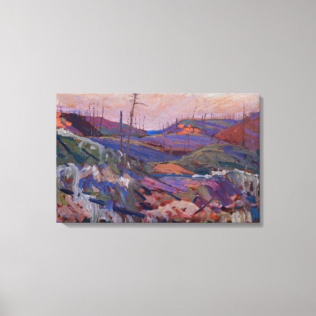 Tom Thomson - FIRE SWEPT HILLS 1915 Canvas Print (Front)