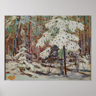 Tom Thomson Landscape Painting Snow in the Woods Poster