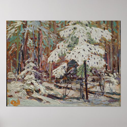 Tom Thomson Landscape Painting Snow in the Woods Poster