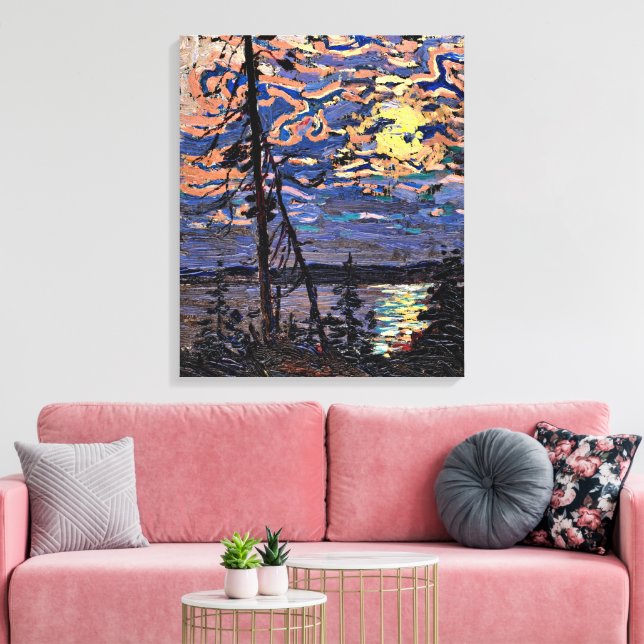 Tom Thomson - Moonlight Canvas Print (Insitu(LivingRoom))