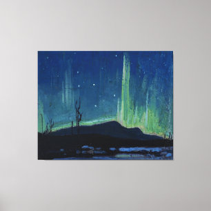 Tom Thomson - Northern Lights, famous artwork, Canvas Print