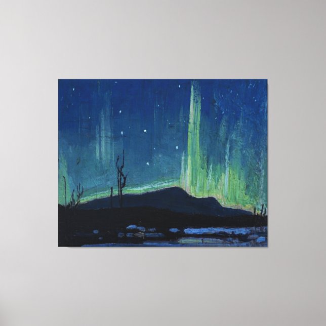 Tom Thomson - Northern Lights, famous artwork, Canvas Print (Front)