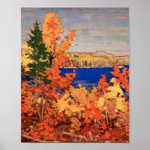 Tom Thomson Painting Autumn Foliage Ontario Land Poster