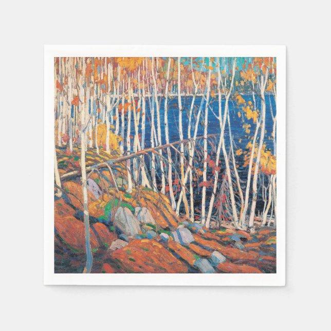 Tom Thomson Painting In the Northland Ontario Land Napkins (Front)