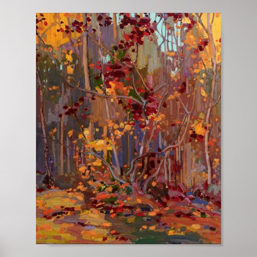 Tom Thomson Painting Maple Saplings Canadian Land Poster