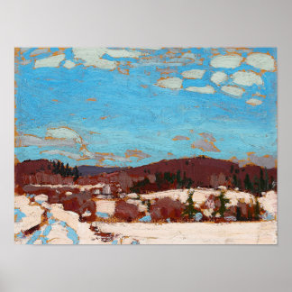 Tom Thomson Painting Ontario Winter Landscape Poster