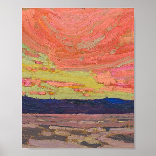  Tom Thomson Painting Sunset Ontario Land Poster