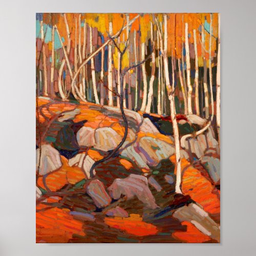 Tom Thomson Painting The Birch Grove Ontario Land Poster