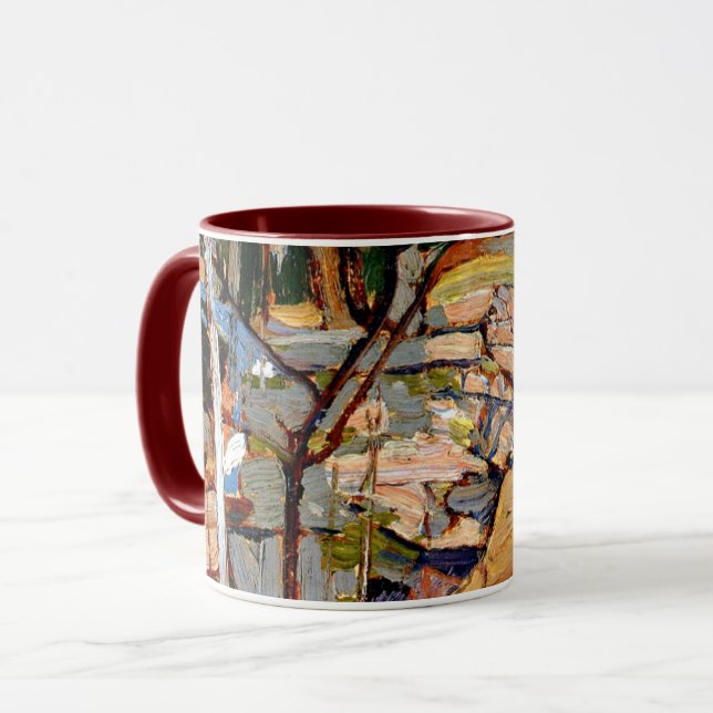 Tom Thomson - Snow and Rocks Mug (Front Left)
