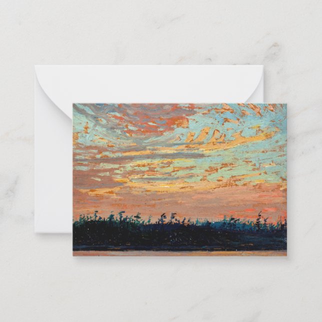 Tom Thomson - Sunset Sky Note Card (Front)