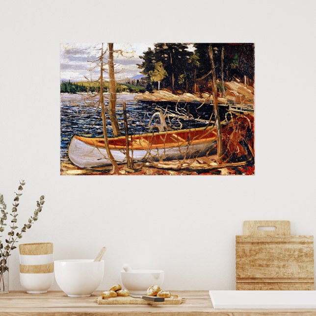 Tom Thomson - The Canoe Canvas, Poster (Kitchen)