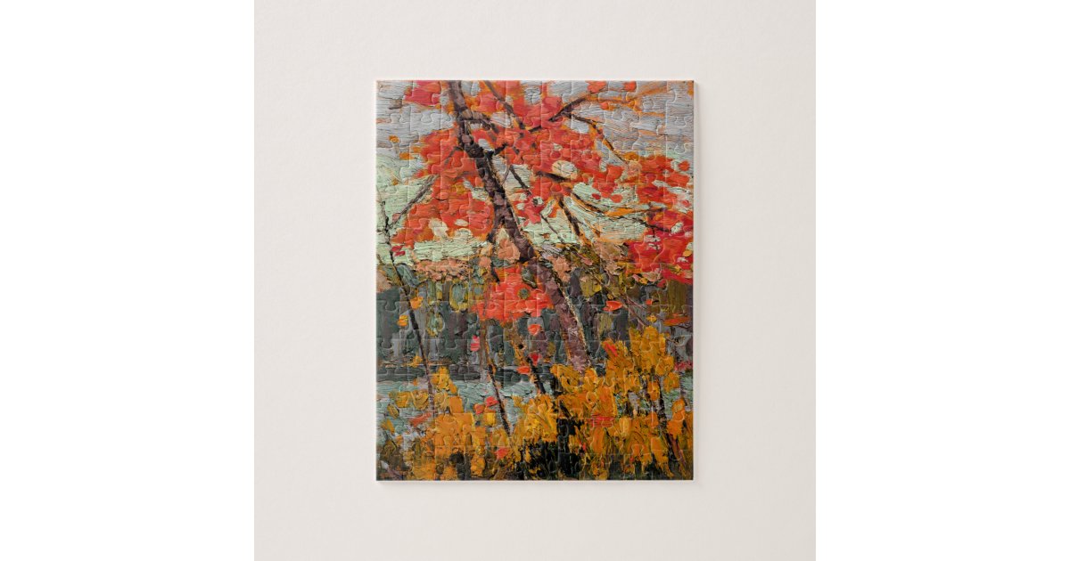 Tom Thomson - Twisted Maple Jigsaw Puzzle | Zazzle