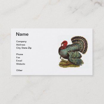 Tom Turkey Business Card by walkandbark at Zazzle