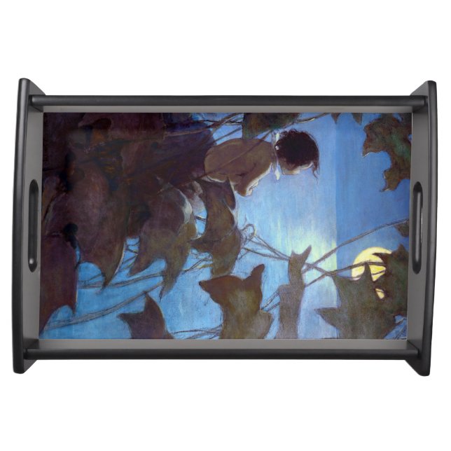 Tom Watching the Moon, Jessie Willcox Smith Serving Tray (Front)