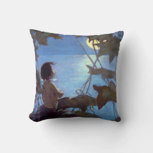 Tom Watching the Moon, Jessie Willcox Smith Throw Pillow