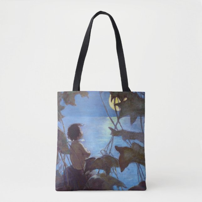 Tom Watching the Moon, Jessie Willcox Smith Tote Bag (Front)