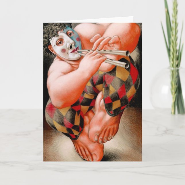 Tom X "Dancing Jester" Note Card (Front)