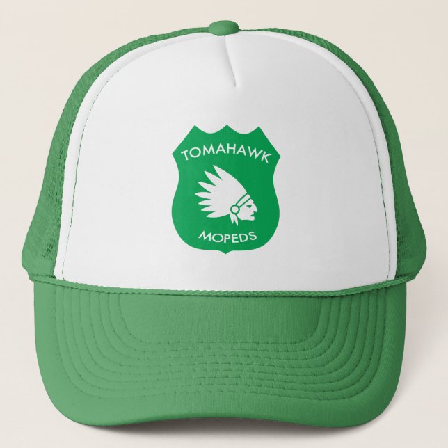 Tomahawk American Crest - Cheers Green Trucker Hat (Front)