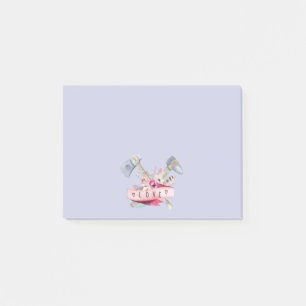 Tomahawk Hammer and Flowers Watercolor Design Post-it Notes