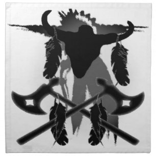 Tomahawks and Buffalo Skull Napkins