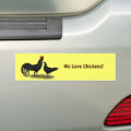 Tomaru Long Crower Chickens Bumper Sticker | Zazzle