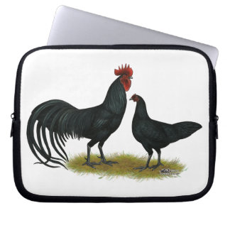 Tomaru Long Crower Chickens Laptop Sleeve