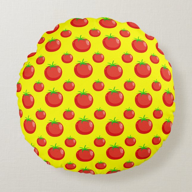 Tómatar Round Pillow (Front)