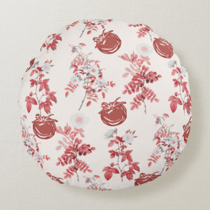 Tomato Aesthetic Vintage Vegetable Round Pillow