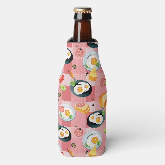 Tomato and Fried Eggs Pattern Bottle Cooler (Bottle Front)