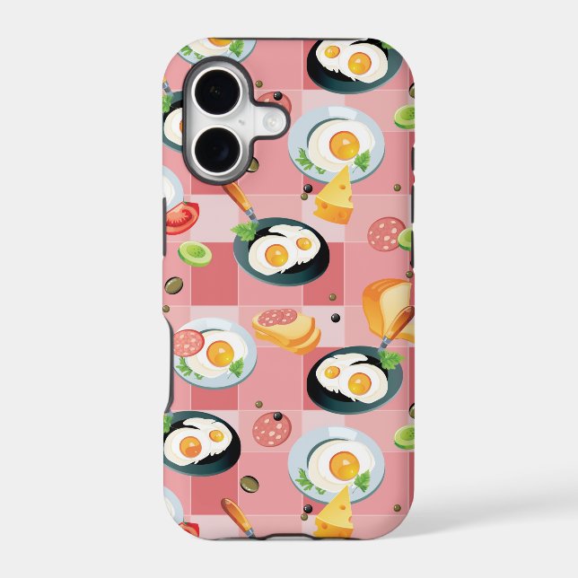 Tomato and Fried Eggs Pattern Iphone Case (Back)